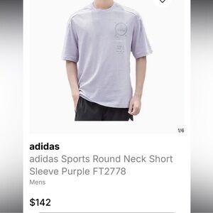 Adidas Men's Purple Round Neck T-Shirt
